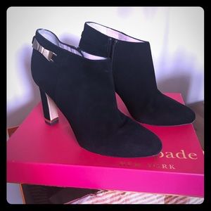 Kate Spade suede ankle boots with bow